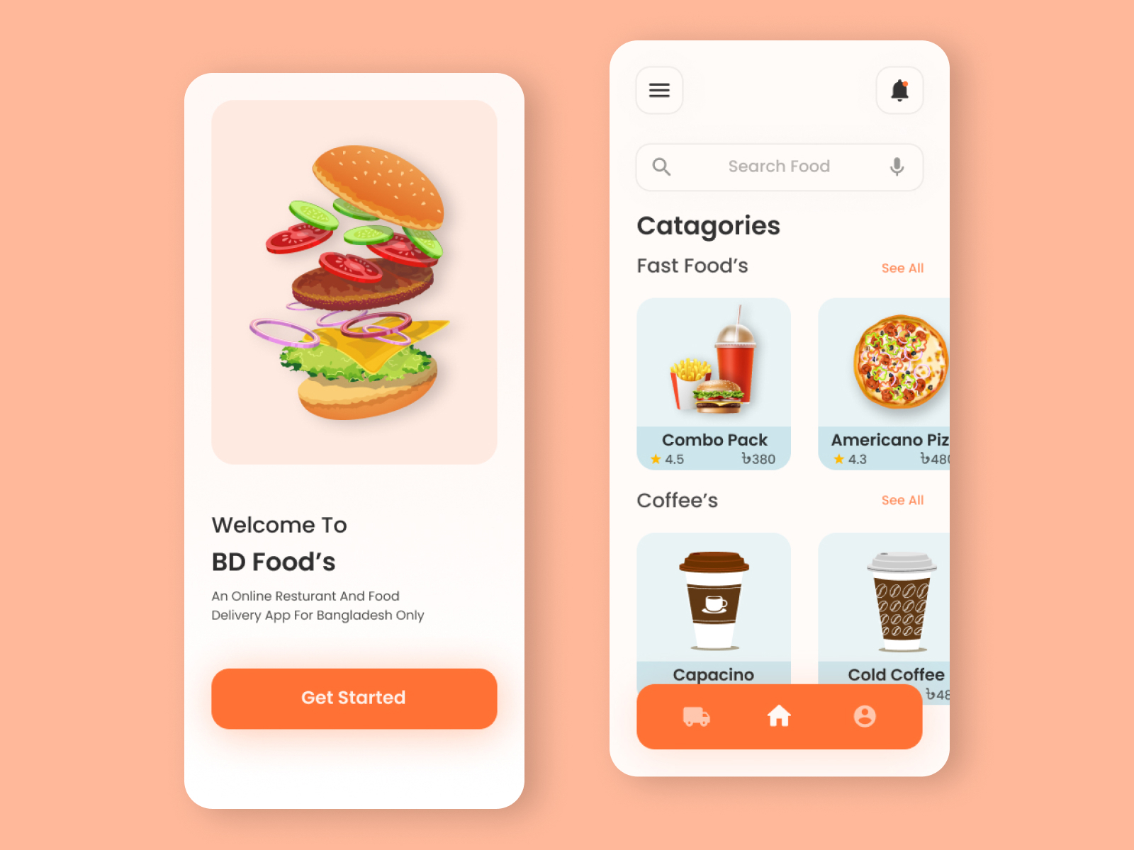 BD Food's. A Food Delivery App. by Sabbir Islam on Dribbble