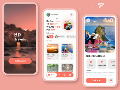 BD Travel's, A Travel App Concept. agency android best design clean design flight app inspiration ios mobile app pro app designer pro design travelling travelling app design ui uidesign vacation app