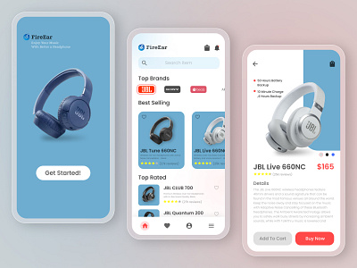 Headphone Store App Design. android app design app app ui best works ecomerce app design headphone headphone design inspiration ios app design mobile design online pro app design pro app designer trending uiux ux design