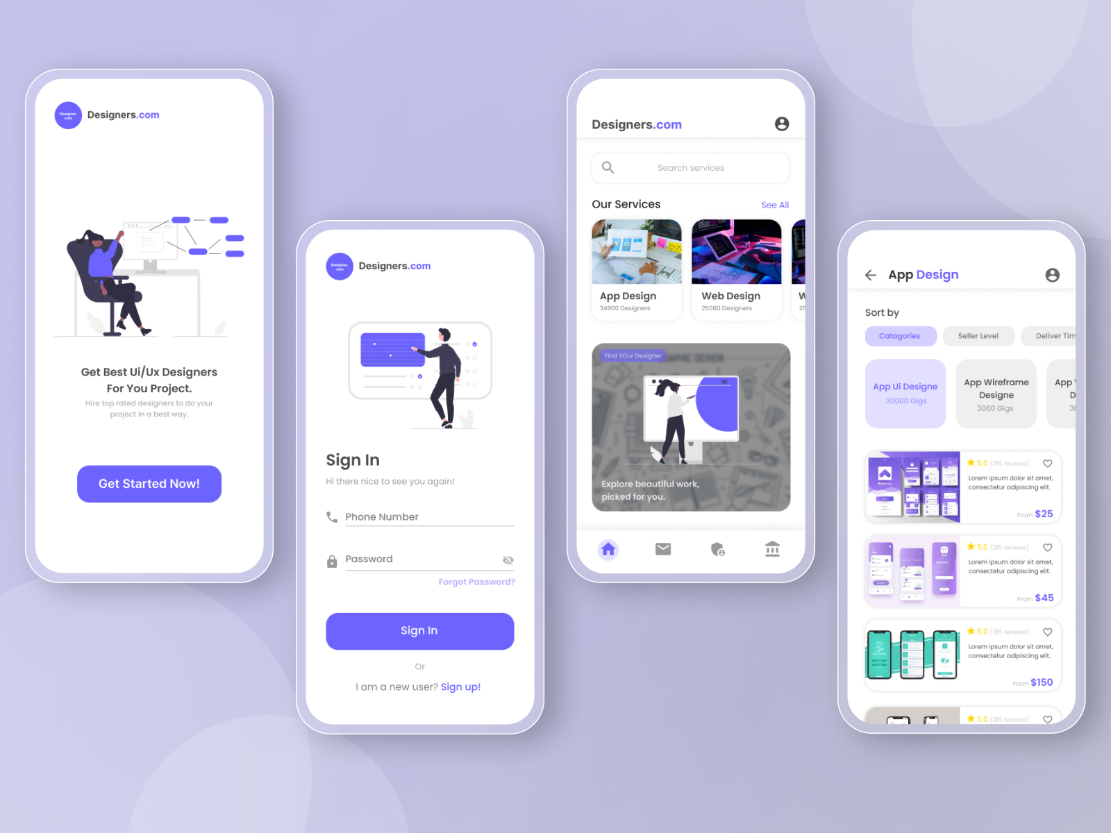 Marketplace For Ui/Ux Designers, Concept App Design. by Sabbir Islam 👑 ...