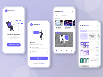 Marketplace For Ui/Ux Designers, Concept App Design.