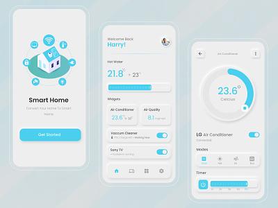 Smart Home Concept App Design.