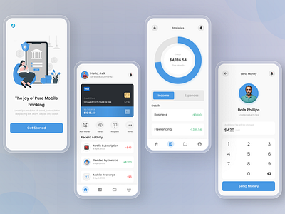 Mobile Banking App design.
