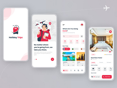 Holiday Tripz. A travelling app design.