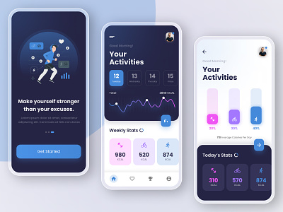 Fitness Tracking App Design. activity activity tracker android app best works cycling app fitness tracker app hire inspiration ios app personal trainer pro ui designer running app stats stats app task manager trainer training ui design ux design workout app