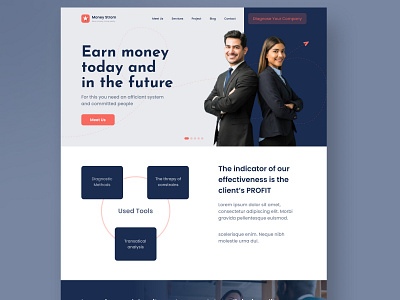 Financial Consulting Concept Web Design.