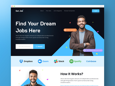 Job Finder Website Concept Design. best design best web design hiring inspiration job site web design landing page design pro ui designer pro works professional ui designer ui design ui designer uiux design web web design website ui design