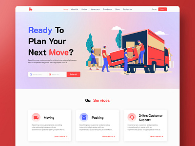 Mover Landing Page Concept Design. best web designs best works commercial web design commercial website design hire web designer pro designes pro website designer trending 1 trendy web designs ui ui ux designer web design website website design website design inspiration