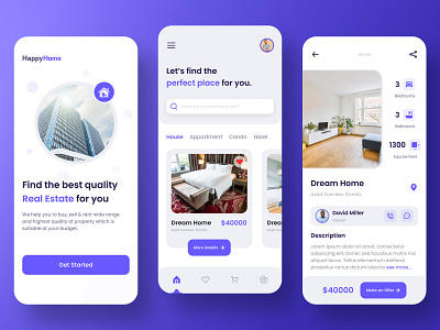 Real Estate App Design. agency airbnb app design app design inspiration app ui designer best app designs best works building business condo hire designer mobile app pro app designer property quality designers ui ux ui ux design