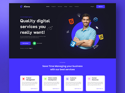 Digital Agency Landing Page Design. inspiration pro design ui ux ui ux design web design website design