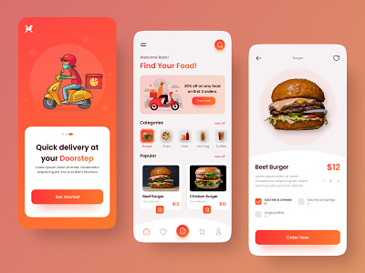 Food Delivery App UI Design. by Sabbir Islam 👑 on Dribbble