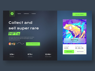NFT Marketplace Website UI Design. app designer nft pro ui designer pro ui ux designer ui design ui ux design ui ux designer web ui designer website designer
