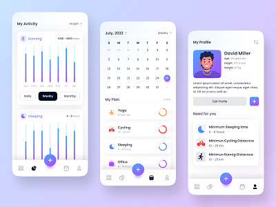 Health Tracking Mobile App Ui Design. android app design app design app designer app ui ux fitness app health app health traking app hire ui ux designer inspiration ios app design mobile app ui ux pro app designer ui ui ux ux