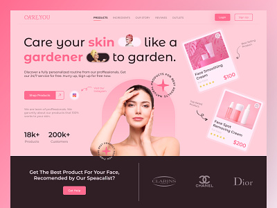 Skin Care Products Selling Website. hire ui ux designer inspiration landing page landing page ui ux latest latest website design latest website designs nft nft website premium website designs pro pro ui ux designer pro websites skin care websites trending trendy web design web design web ui ux website website ui ux
