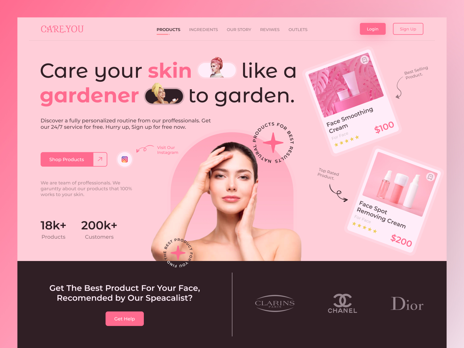 Skin Care Products Selling Website. by Sabbir Islam �� on Dribbble