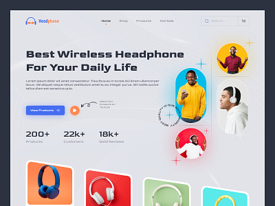 Headphone Selling Website. android ecommerece website headphone ecommerce headphone website hire ui ux designer inspiration ios landing page landing page ui ux design latest design nft nft landing page pro trending trendy design ui design ui ux web 3 web design website