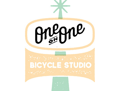 One On One artcrank bicycling bike cycling poster print