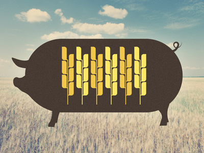 Wheat Pig animals farm field logo pig restaurant symbol wheat