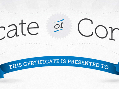 Certificate of Completion certificate