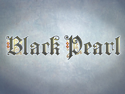 Black Pearl design logo typography vector