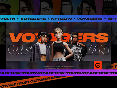 NFT PROJECT - Voyagers: Unknown Genesis 3d adobe after effects animation app bitcoin blockchain branding cryptoart graphic design landing page logo motion graphics nft arts ui website