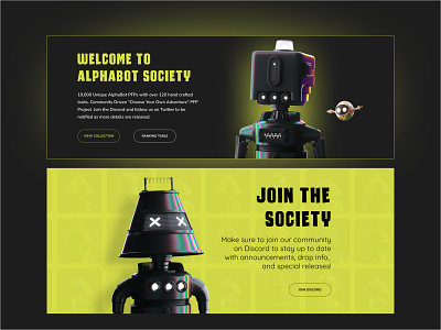 ALPHABOT SOCIETY - NFT PROJECT bitcoin blockchain branding clean crypto cryptoart cryptocurrency daily web defi design design nft fantoken landing page metamask crypto token nft nft collection ui