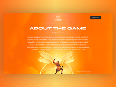 OLYMPIC - NFT collection website design for the game blockchain branding cryptoart cryptocurrency design nft ui