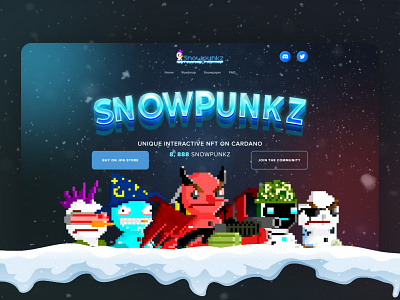 NFT project - SNOWPUNKZ blockchain branding cryptoart cryptocurrency design nft ui