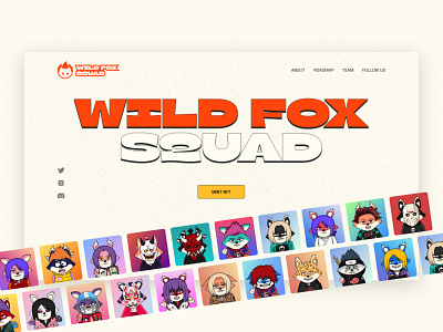 WILD FOX SQAD | NFT design concept blockchain branding cryptoart cryptocurrency design nft ui