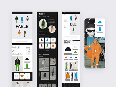 FABLE | ONLINE STORE | concept branding clothes concept design mobile version online store ui