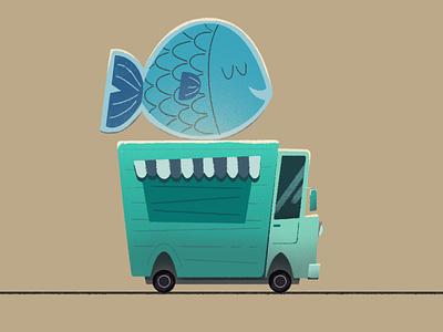 Fish Car asset colorful design digital illustration illustration