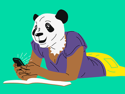 Bear illustration bear descomplica illustration student study studying