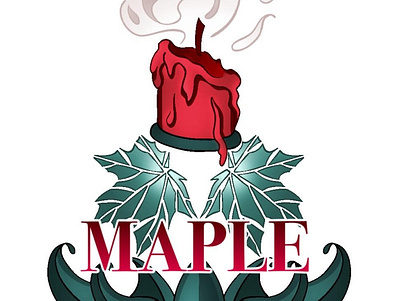 Maple Candles branding design icon logo