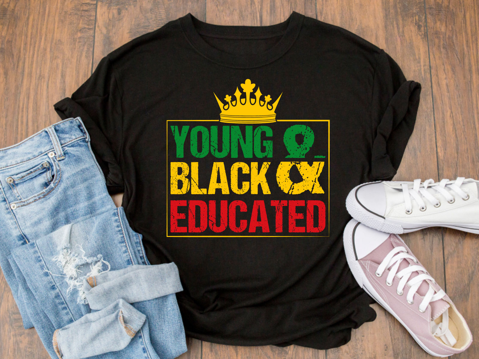 Young Black and Educated T-shirt Design by Mahbub Hasan Rony on Dribbble