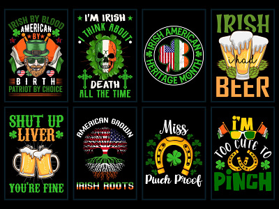 St Patrick's Day T-shirt Design Bundle pinch saint patricks day st patricks day svg