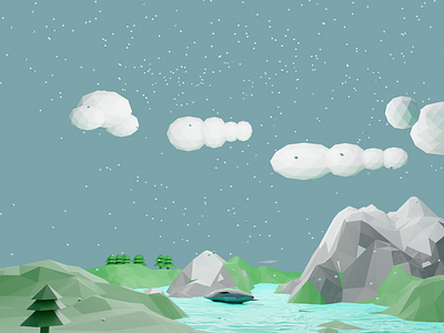 Low poly landscape