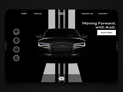 Audi Landing Page Design app branding design graphic design icon illustration logo ui ux vector