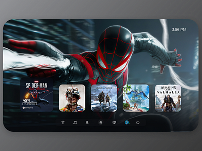 Gaming Console UI Design
