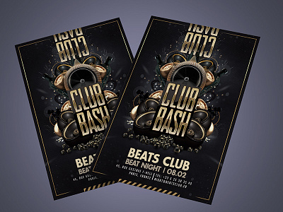 Club Bash Golden Party Flyer By N2n44 On Dribbble