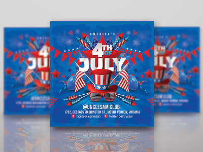 Usa 4th Of July National Day Flyer by n2n44 on Dribbble