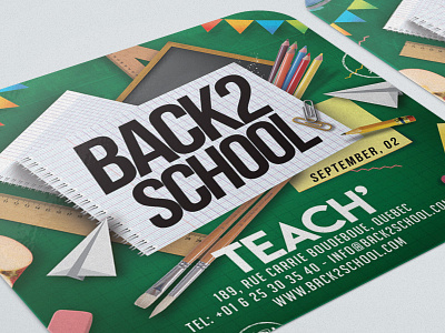 Back 2 School Party Flyer by n2n44 on Dribbble