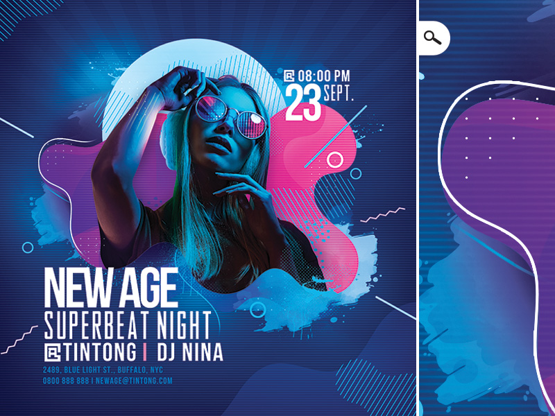 New Age Beat Club Flyer Template By N2n44 On Dribbble