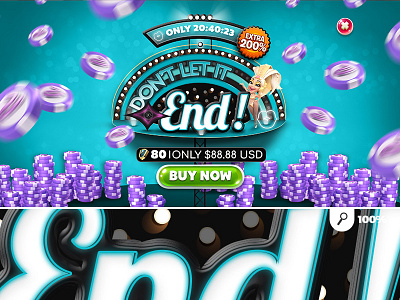 online casino game dont let it end bonus cash casino chips gambling game limited time offer online play player