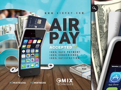 Phone Air Pay Service Flyer template