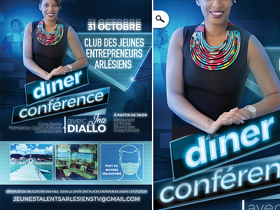Entrepreneurs Diner-conference meeting Flyer business club coach conference consultant cultural department diner entrepreneurs event flyer meeting talents
