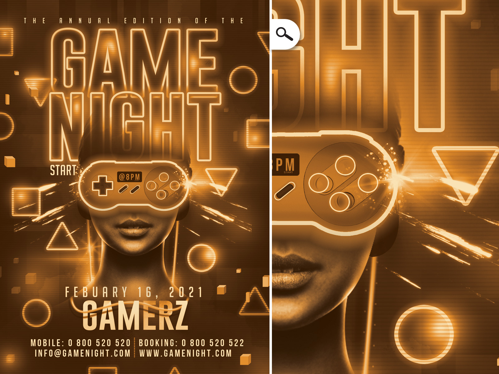 video game night flyer