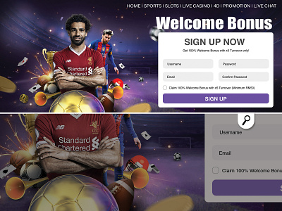 sport banner for a online casino