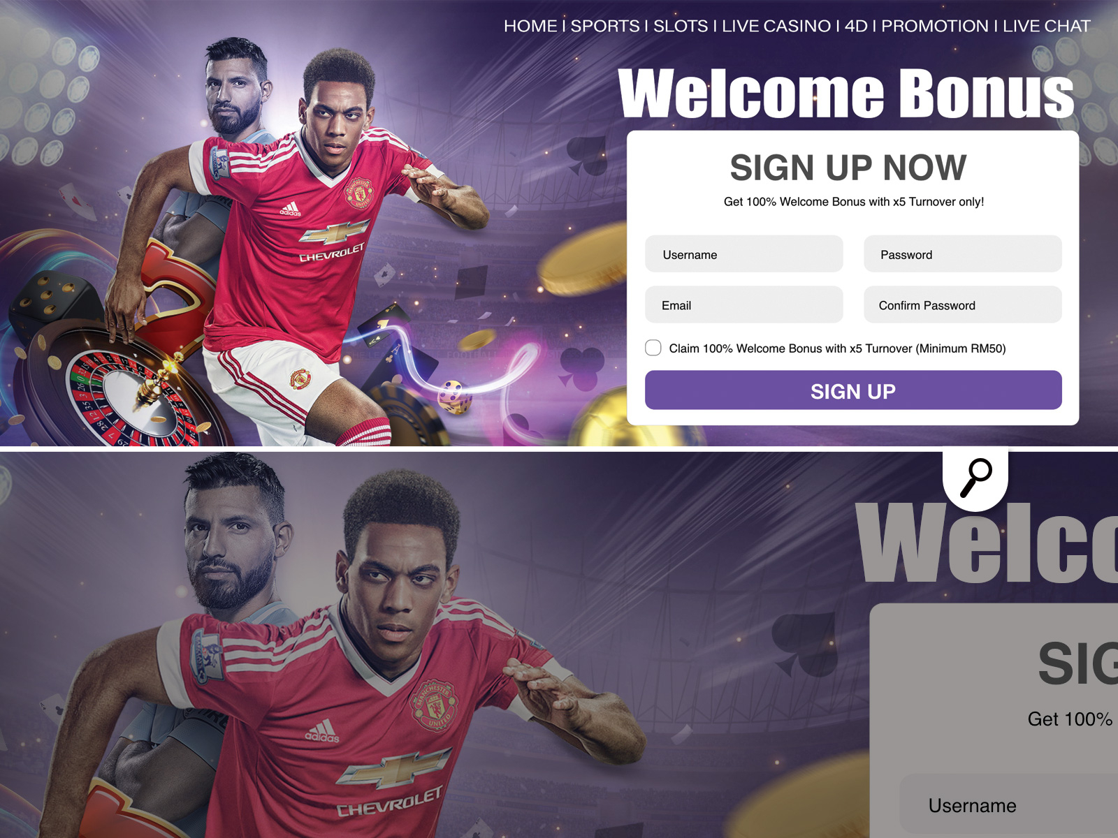 sport and online casino banner by n2n44 on Dribbble