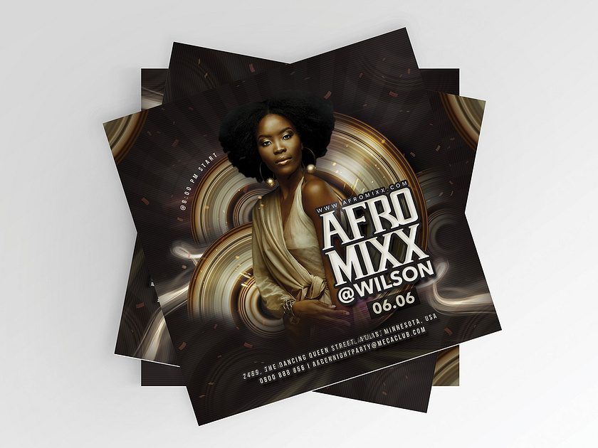 Afro Mixx Night Club Flyer by n2n44 on Dribbble