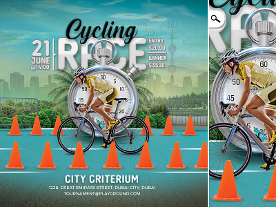 Cycling Race Flyer amateur beat the clock bicycle bike club competition criterium cycler cycling design download event olympics prize professional race show sport template